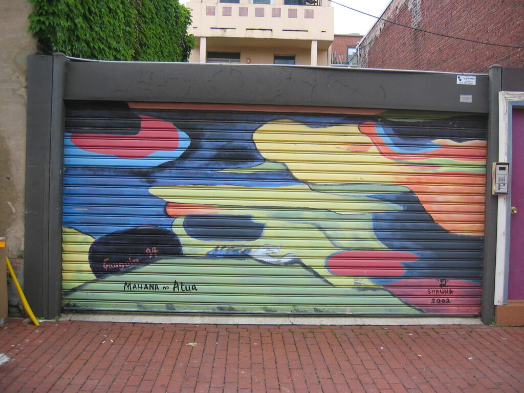 garage door mural