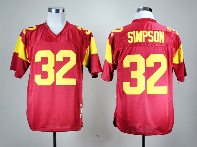USC Trojans O.J. Simpson 32 Red College Football Throwback Jersey