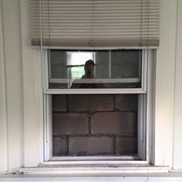 bricked window
