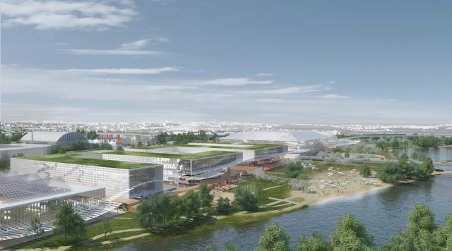 10_N-S Axis Design Concept_View of Esplanade_Copyright OMA_Rendering by Robota