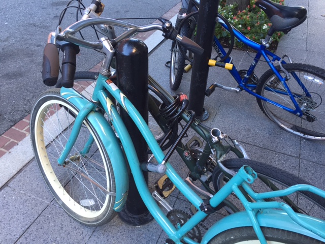 blue bike lock