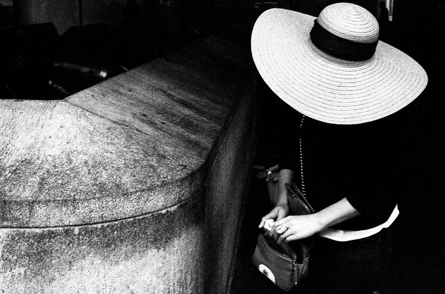 Woman Wearing a Straw Hat