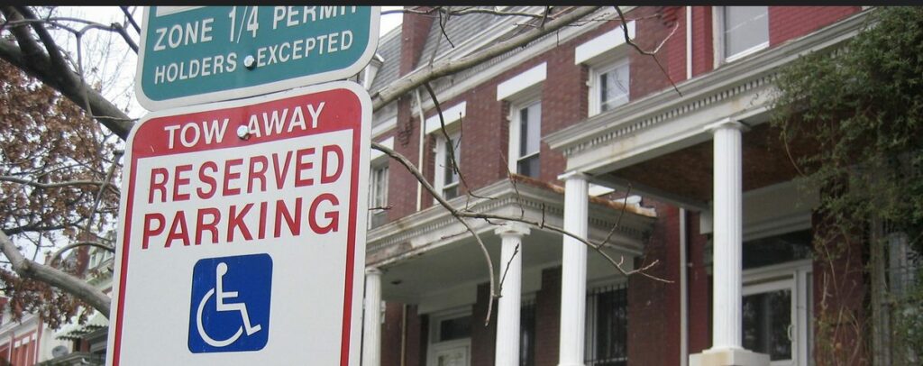 reserved parking handicap