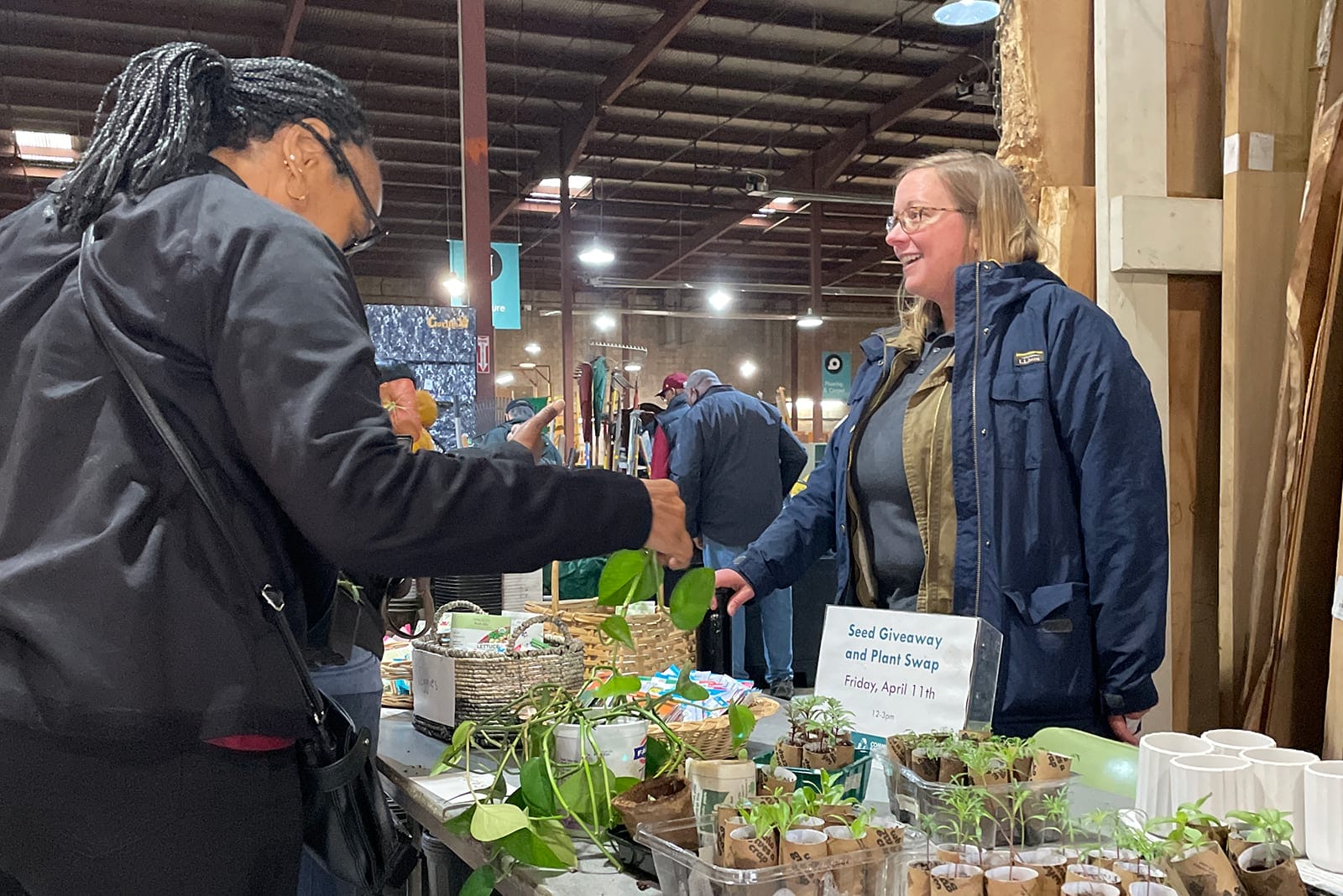 Plant swap and seed giveaway at our Garden Supply Pop-up Shop